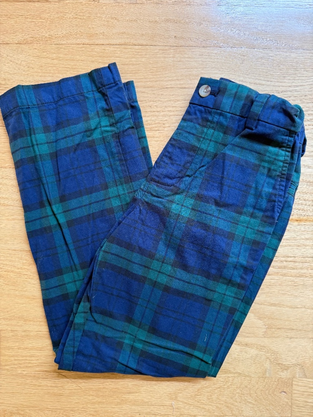 Vineyard Vines Boys size 8Navy + Green Plaid Pants